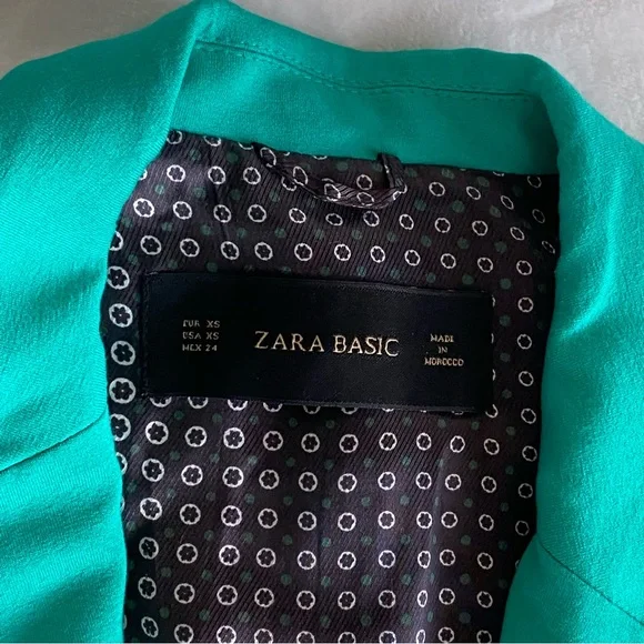 ZARA slim fit turquoise blazer - Picture 2 of 3
